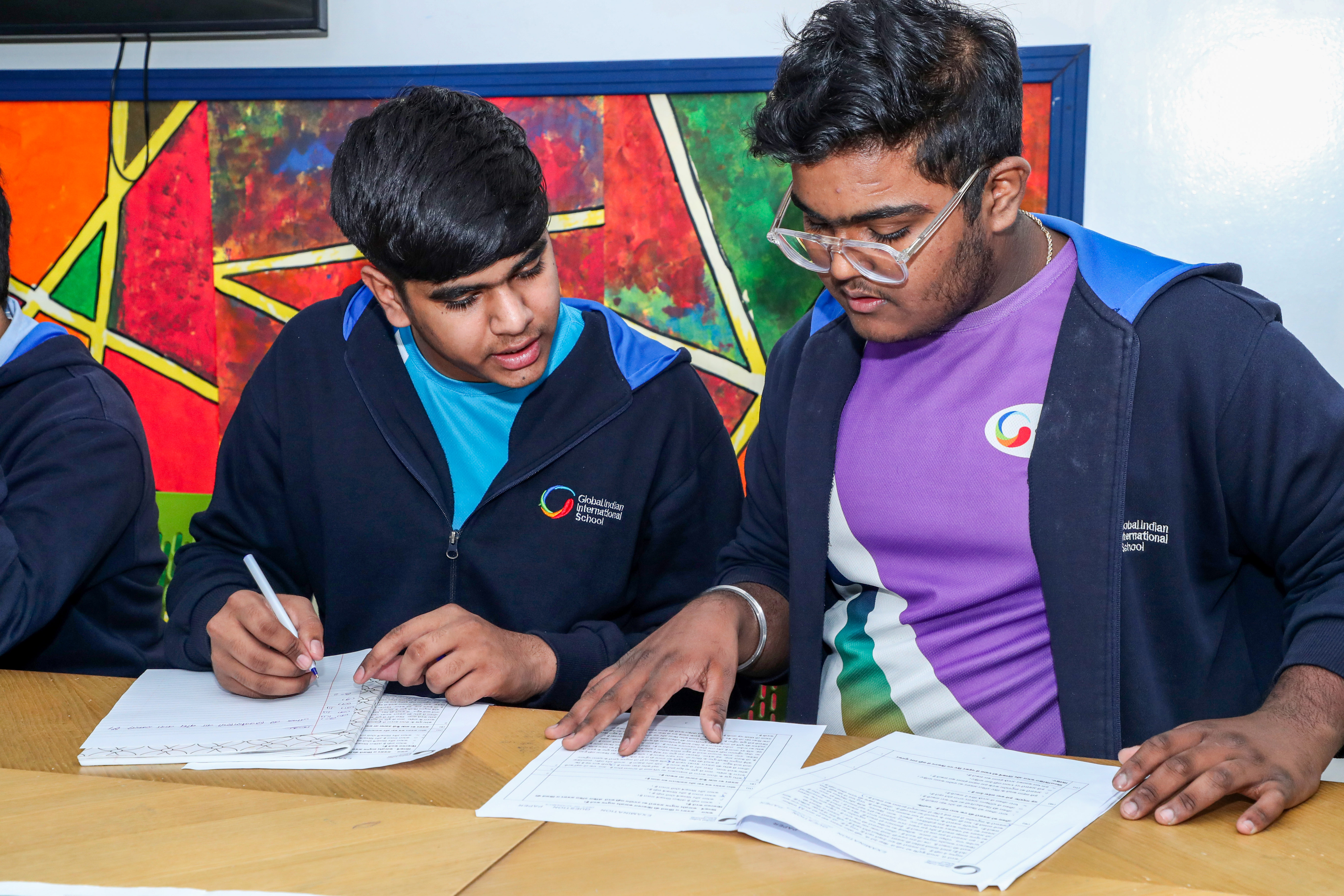 Students studying