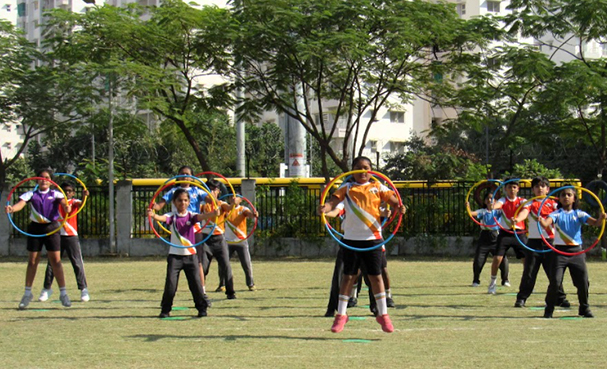 Students participating in outdoor learning experiences during an educational activity