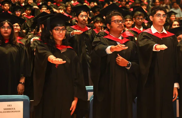 Student graduation ceremony at Global Indian School Singapore