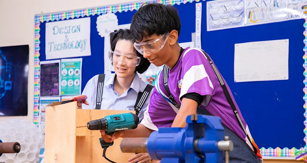 GIIS East Coast students during a Design and Technology (D&T) class